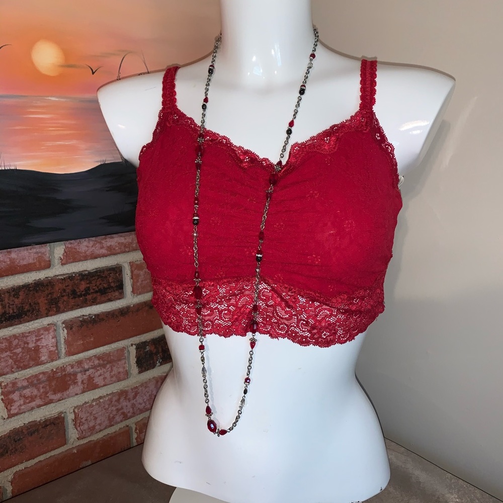 COPY - Soma red lace bralette